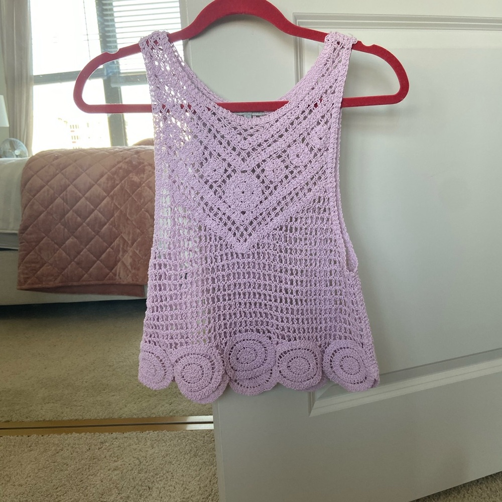 Charlotte Russe Lilac Crochet Crop Top